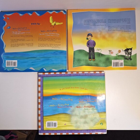3 Walter The Farting Dog Book Lot Goes on a Cruise Banned from the Beach Colman - Picture 2 of 9